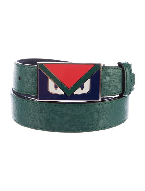 white fendi monster belt